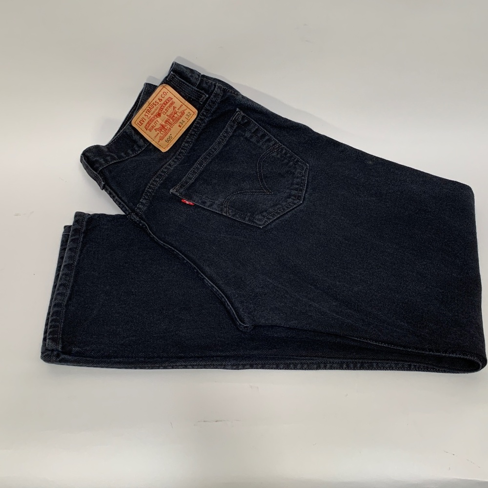 Levi's 505 Men's Black Jeans Regular Fit Straight Leg  34x32 (Pair #4 of 505s)